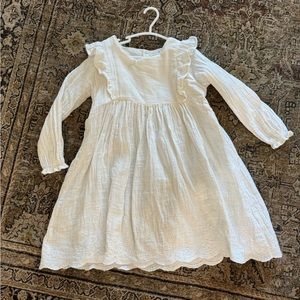 Jamie Kay white gauze spring Easter dress boutique 7 years buttons boho eyelet